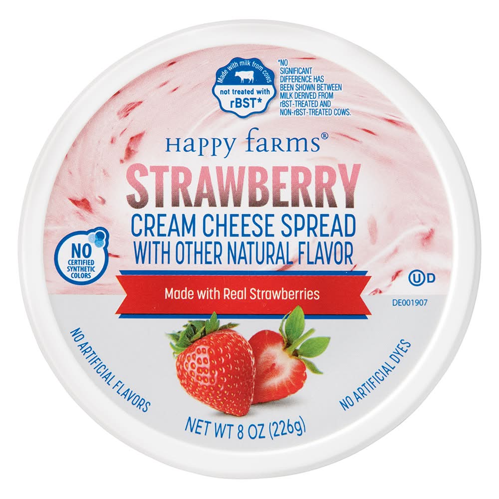 Happy Farms Soft Cream Cheese Spread, Strawberry (8 oz)