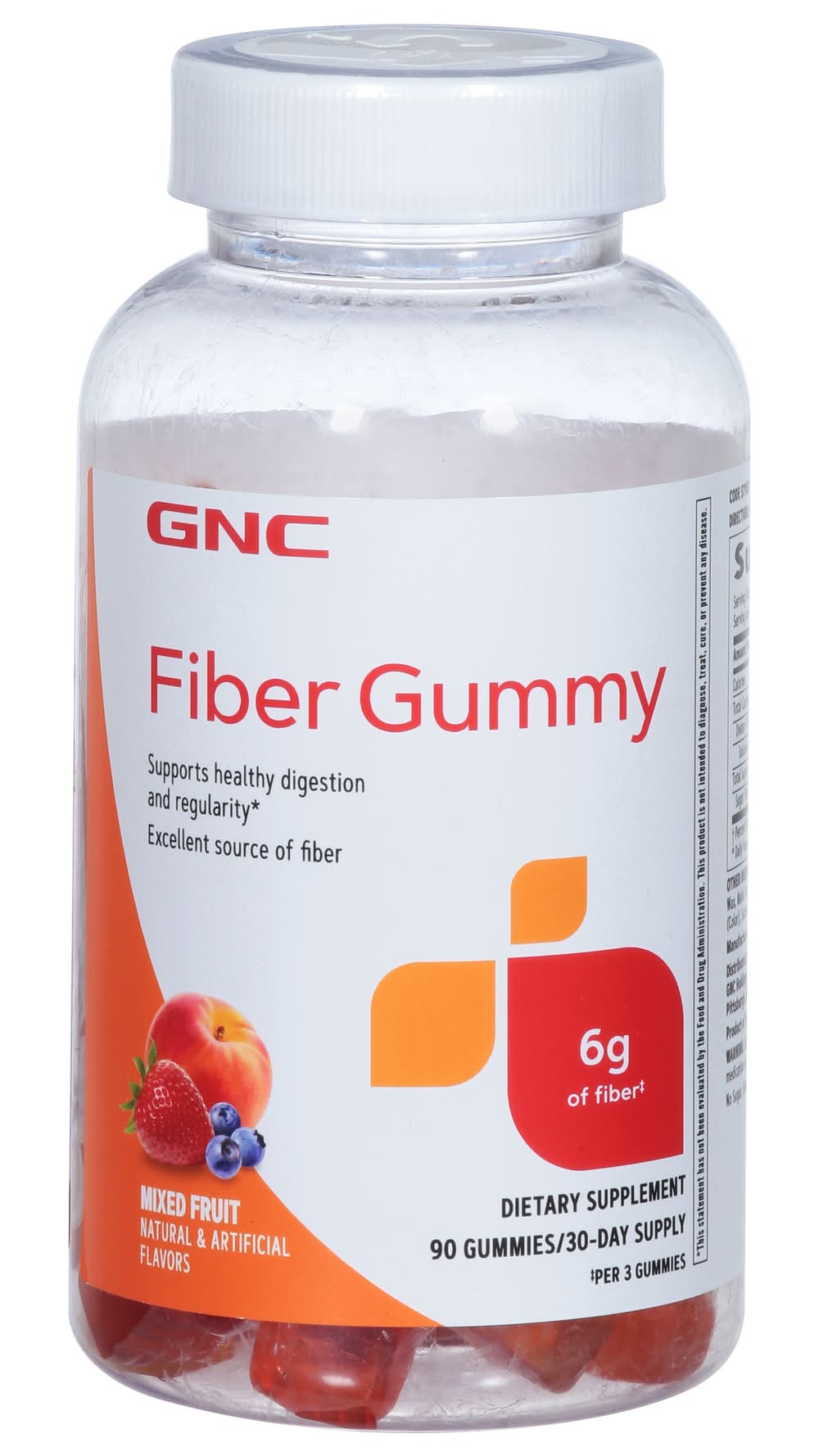 GNC Fiber Gummies, Mixed Fruit (90 ct)