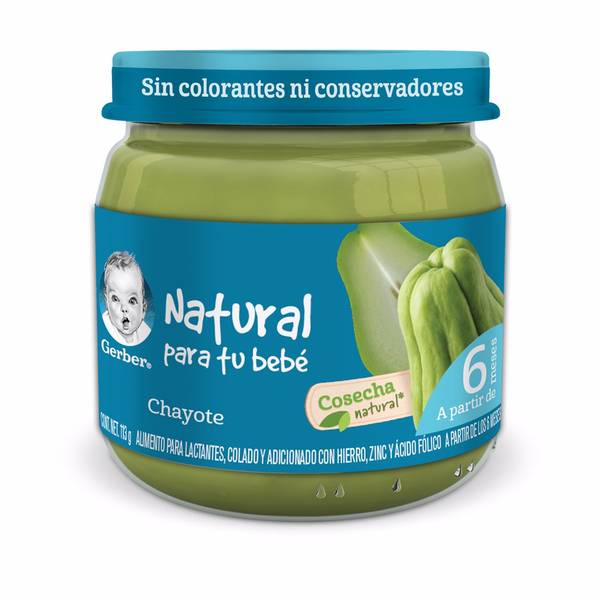 Gerber · Papilla natural de chayote, Etapa 2 (113 g)