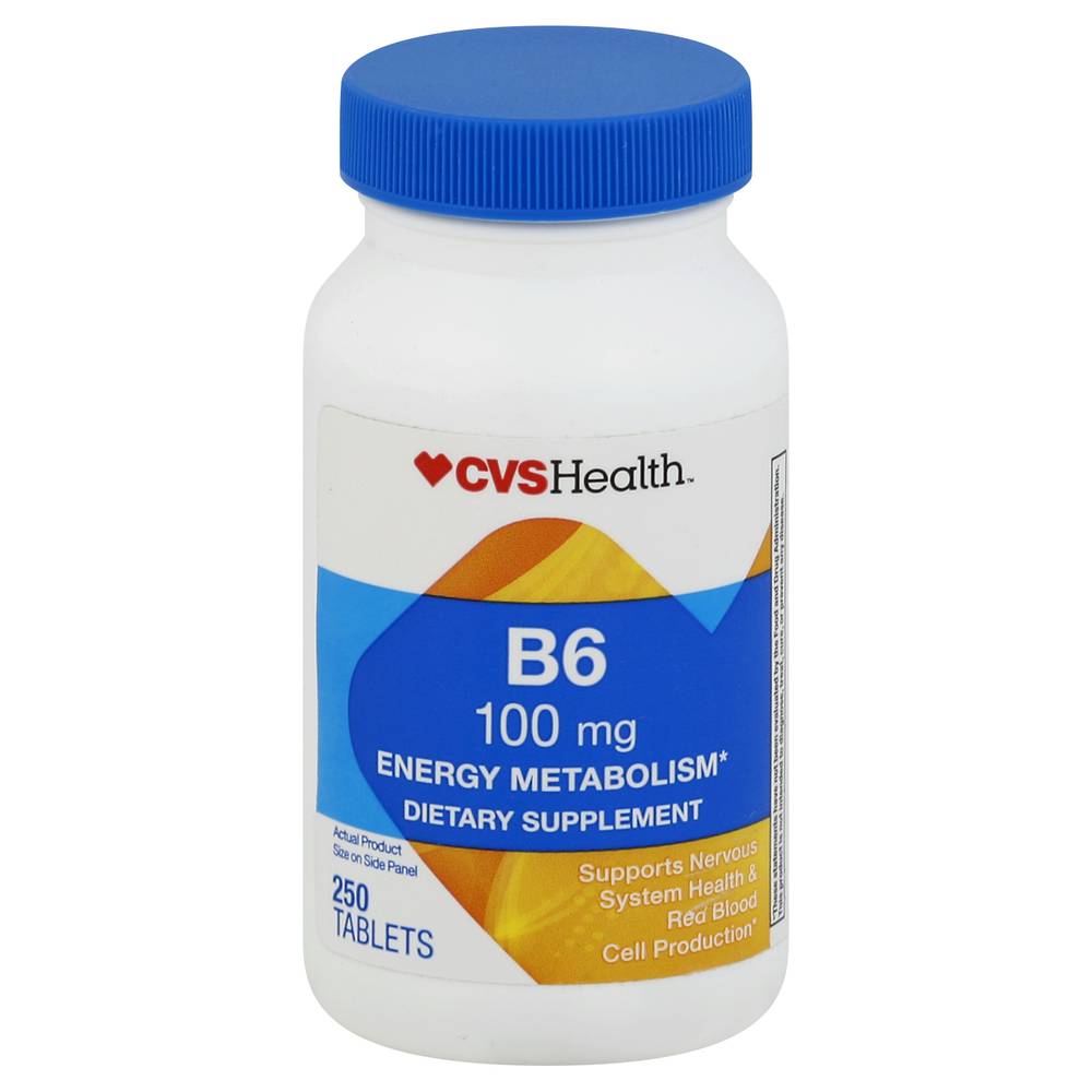 Cvs Health Vitamin B6 100mg Energy Metabolism Tablets (250 ct)