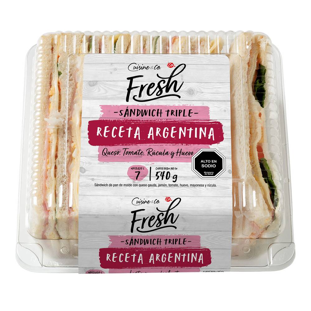 SANDWICH TIPO ARGENTINO TRIPLE 7UN C&CO