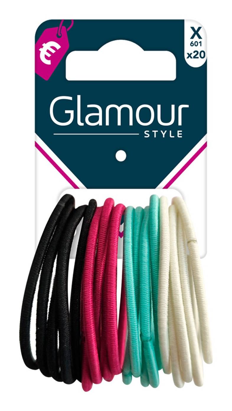 Glamour Style - Élastiques semi-épais, multicolores (20)