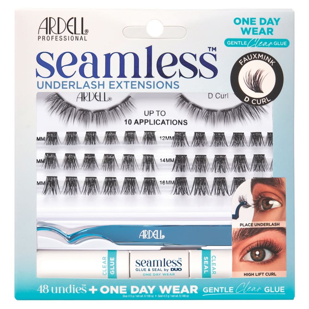 Ardell Seamless Underlash Extensions Fauxmink D Curl, Black (48 ct)