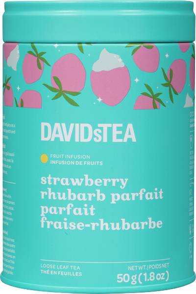 DAVIDs TEA Loose Leaf Strawberry Rhubarb Parfait Tin (50 g)