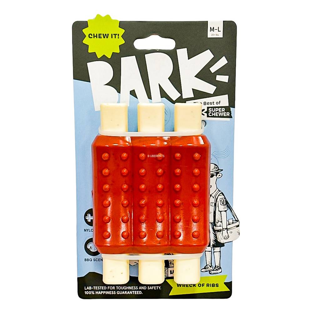 Bark Super Chewer Wreck Of Ribs Dog Toy, M-L