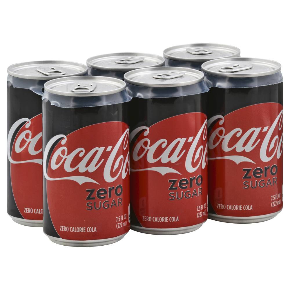 Coca-Cola Mini Zero Sugar Soda (6 x 7.5 fl oz)