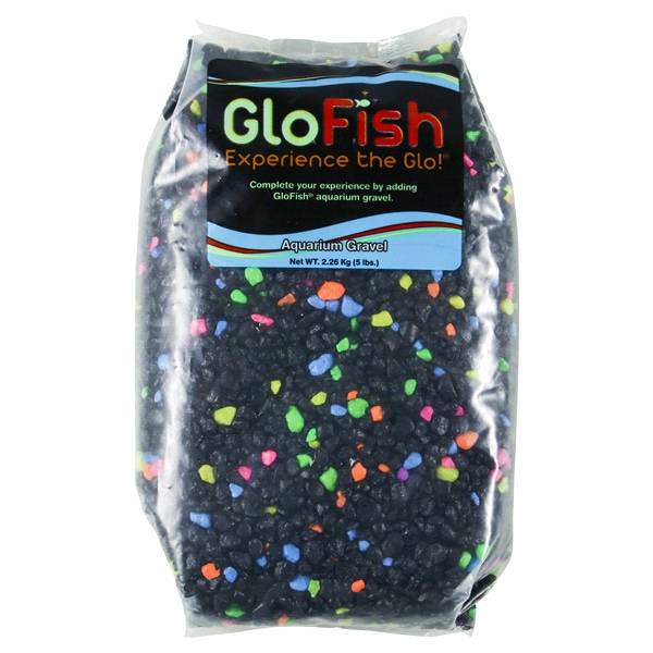 Glofish Black Multi-Color Lagoon Aquarium Gravel (5 lbs)