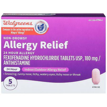 Walgreens Wal-Fex 24 Hour Allergy Relief, Fexofenadine Hydrochloride Tablets