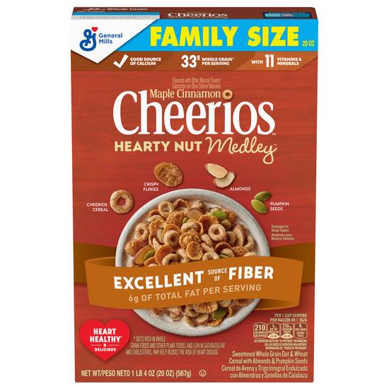Cheerios Hearty Nut Medley Breakfast Cereal (maple cinnamon)