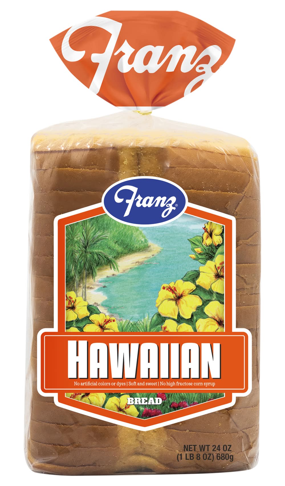 Franz Big Island Hawaiian Sandwich Bread (24 oz)