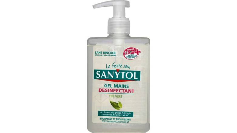 Sanytol Gel mains désinfectant sans rinçage thé vert Le flacon-pompe de 250 ml