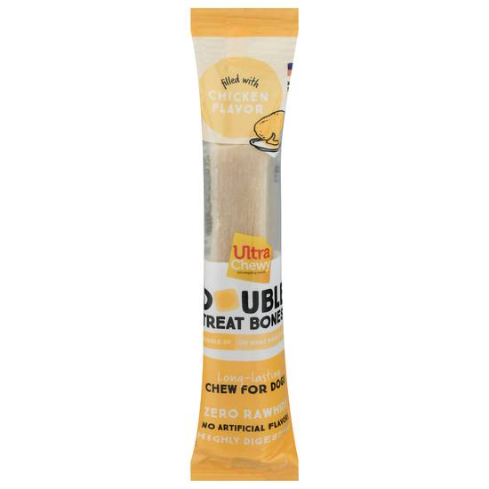 Ultra Chewy Chicken Double Treat Bones Long-Lasting Chew For Dogs