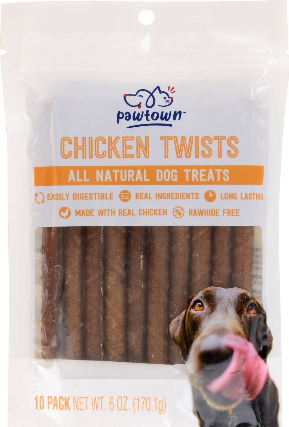 Pawtown All Natural Dog Treats - Chicken Twists, 10 ct