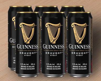 Guinness, 473ml-6pk tin beer (4.20% ABV)