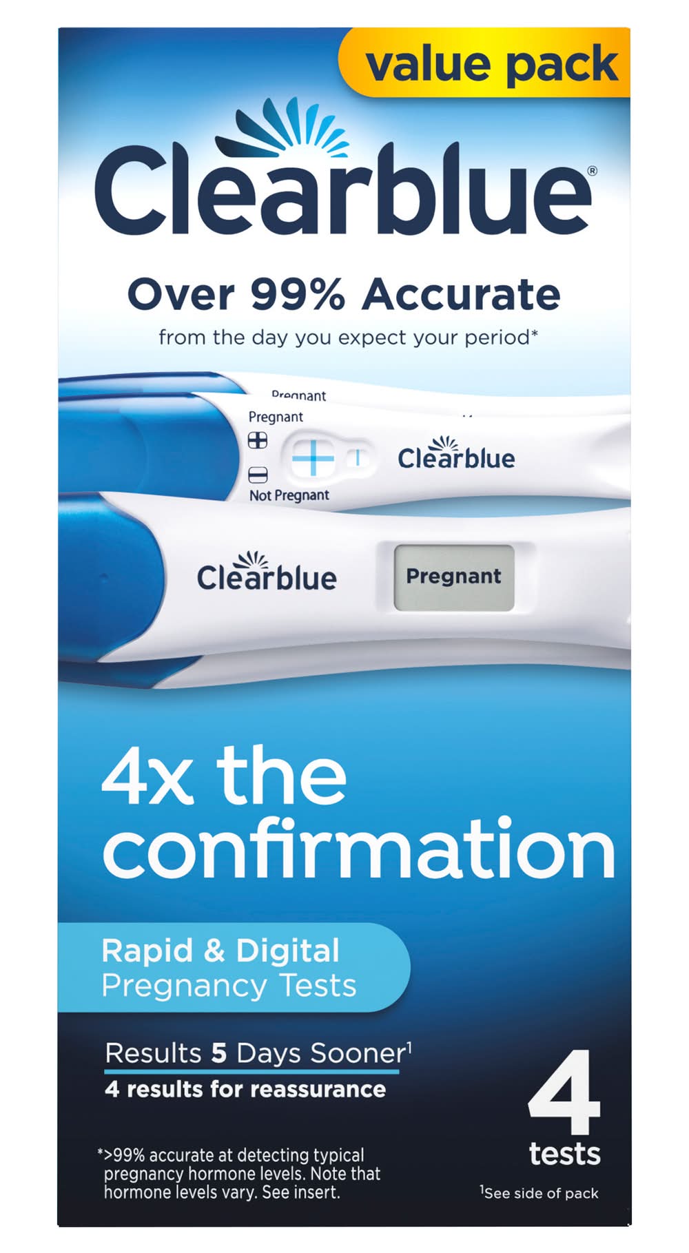Clearblue Rapid & Digital Pregnancy Tests (4 ct)