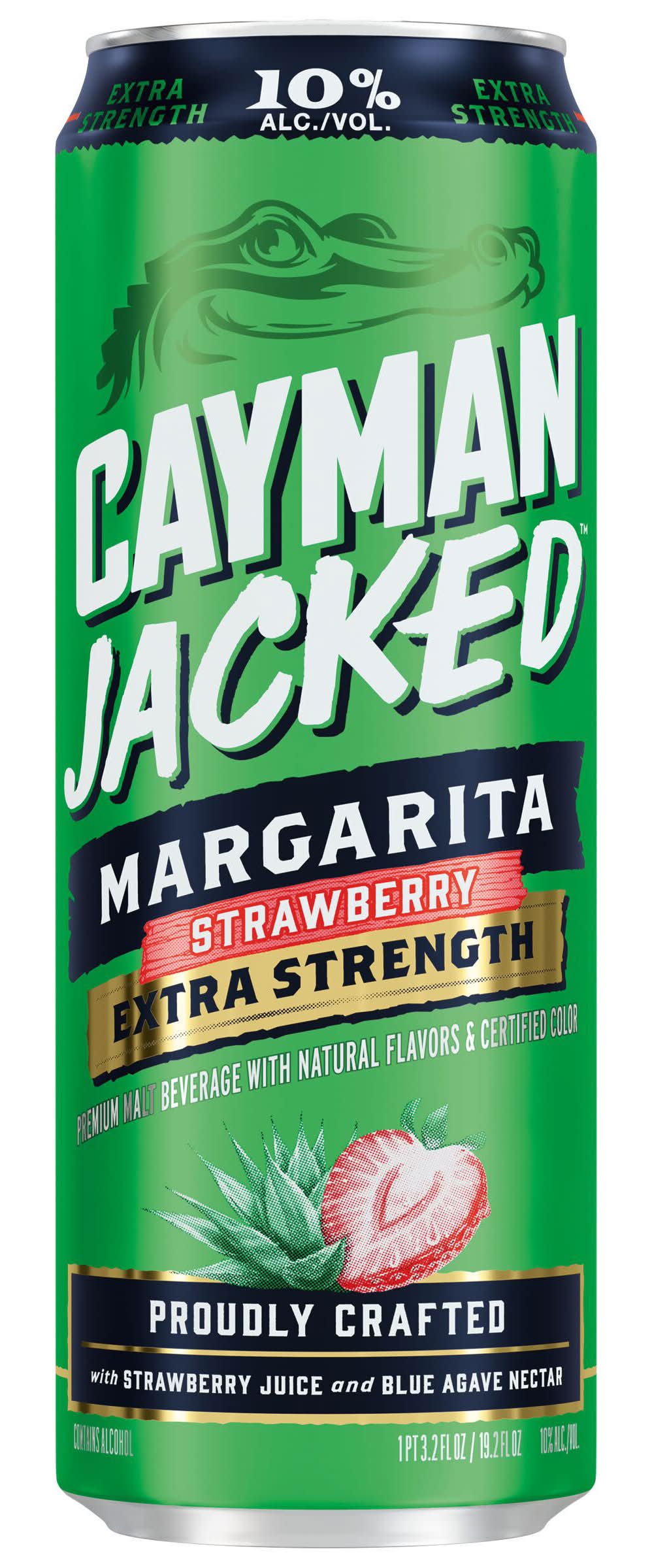 Cayman Jack Extra Strength Margarita Ready To Drink, Strawberry (19.2 fl oz)