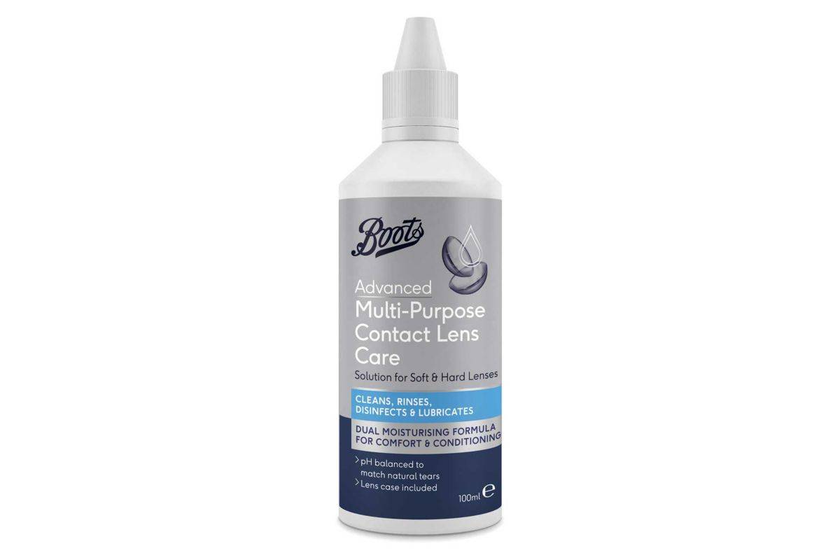 Boots Advanced Multi-Purpose Contact Lens Care Solution For Soft & Hard Lenses - 100ml Travel Pack