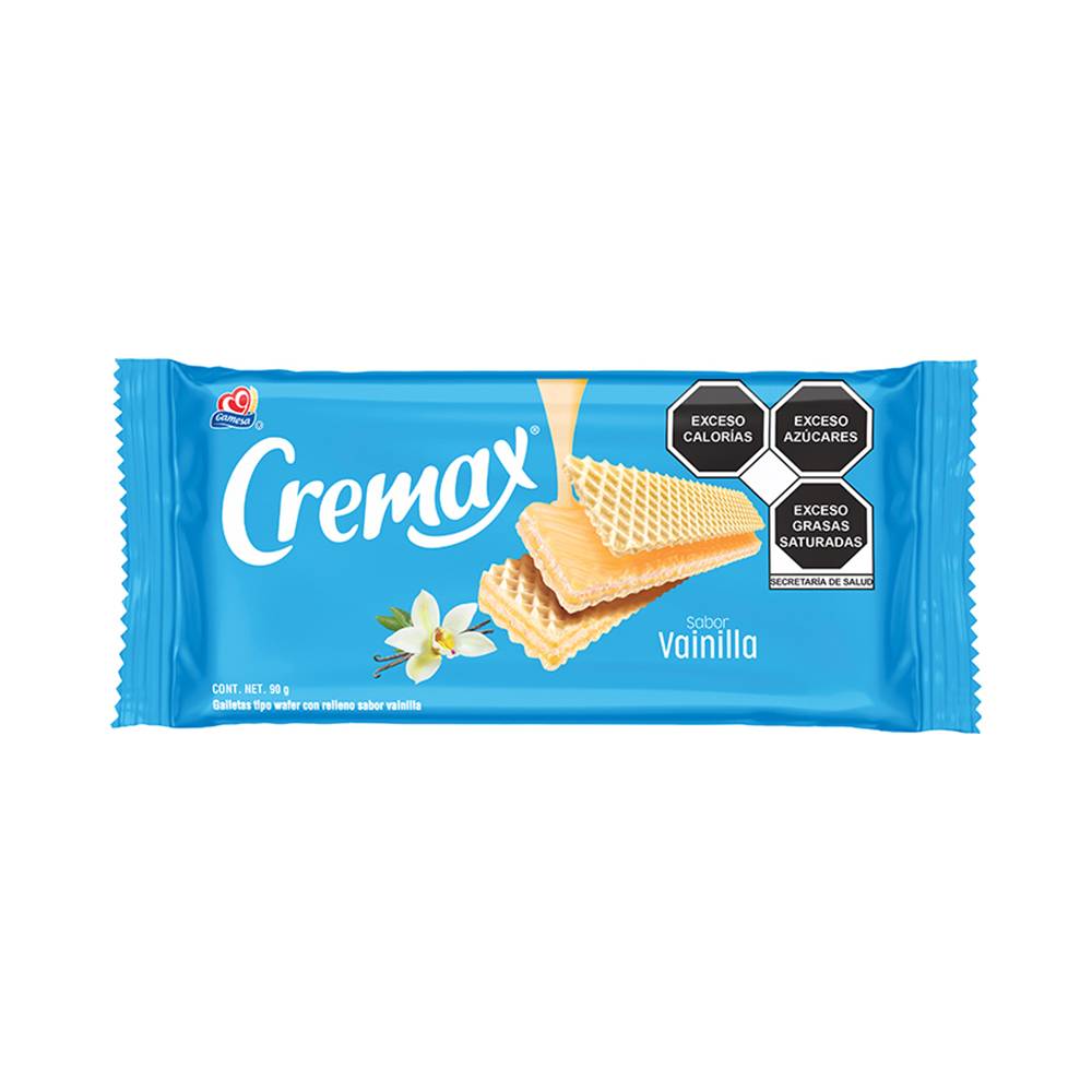 Cremax galletas rellenas sabor vainilla (paquete 90 g)