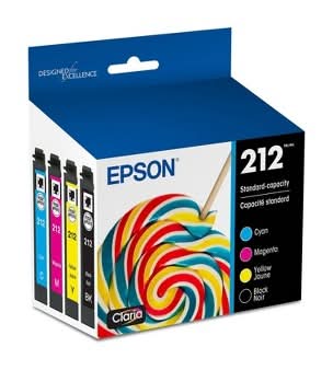 Epson 212 Claria Standard Capacity Ink Cartridge, Assorted (4 ct)