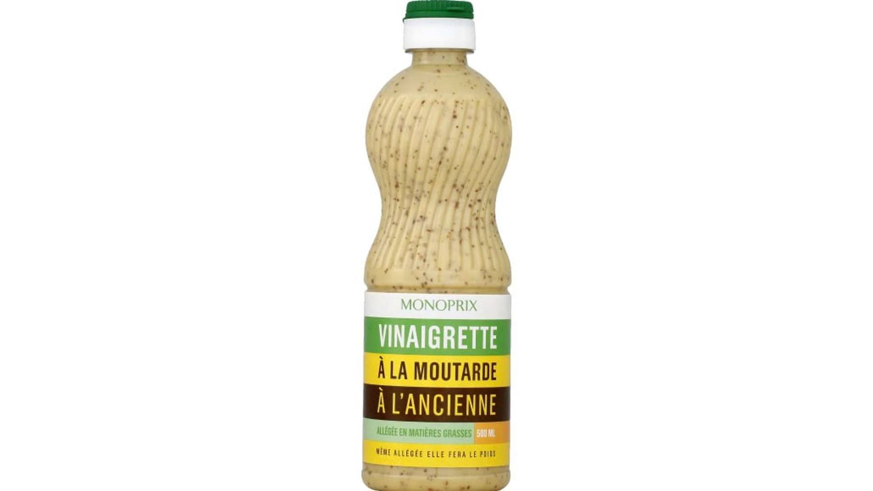 Monoprix Vinaigrette allégée à la moutarde à l ancienne La bouteille de 500 ml