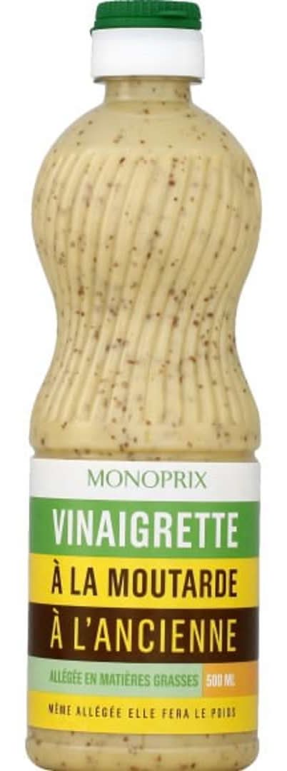 Monoprix - Vinaigrette allégée à la moutarde à l'ancienne (500ml)