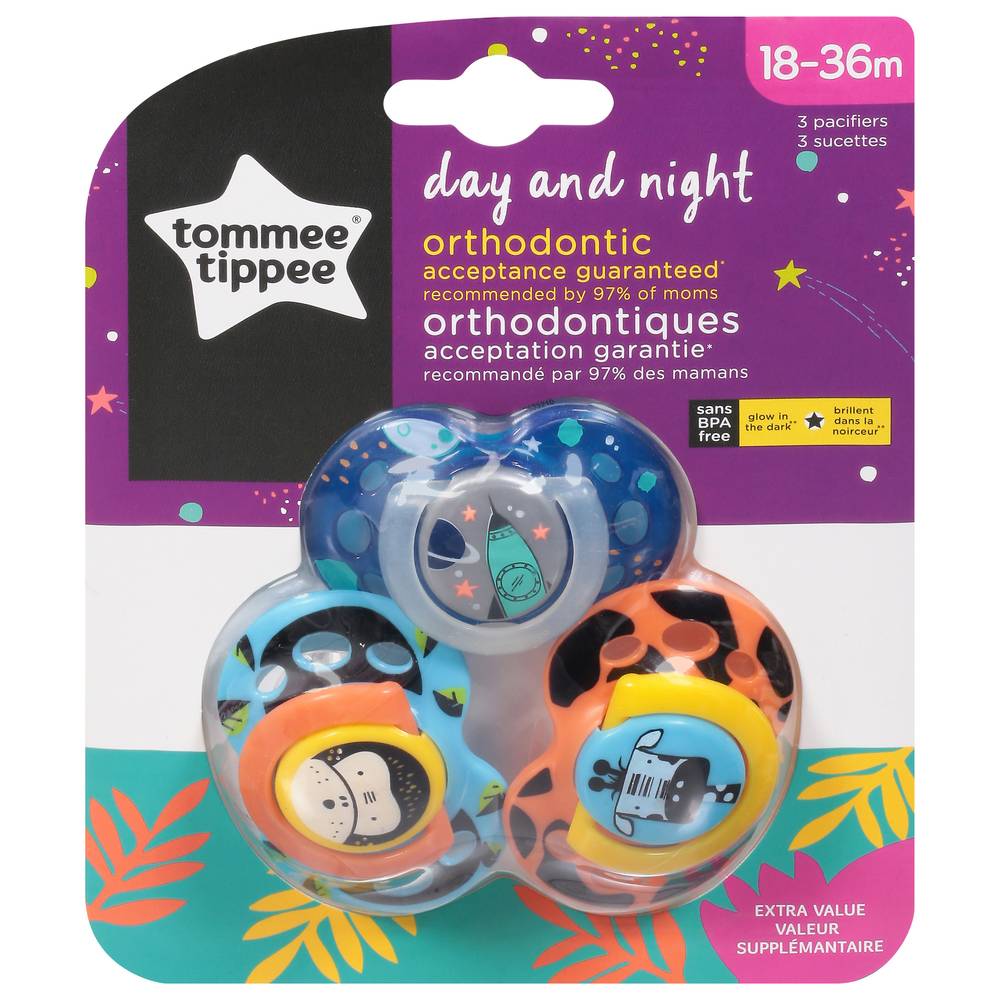 Tommee Tippee Day & Night Pacifier (3 ct)