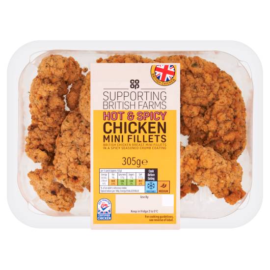 Co-op Hot & Spicy Chicken Mini Fillets (305g)