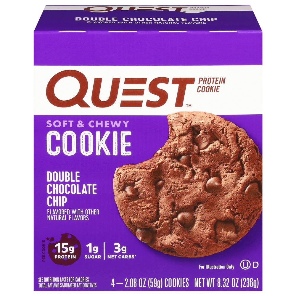 Quest Soft & Chewy Double Chocolate Chip Protein Cookie (8.4 oz)