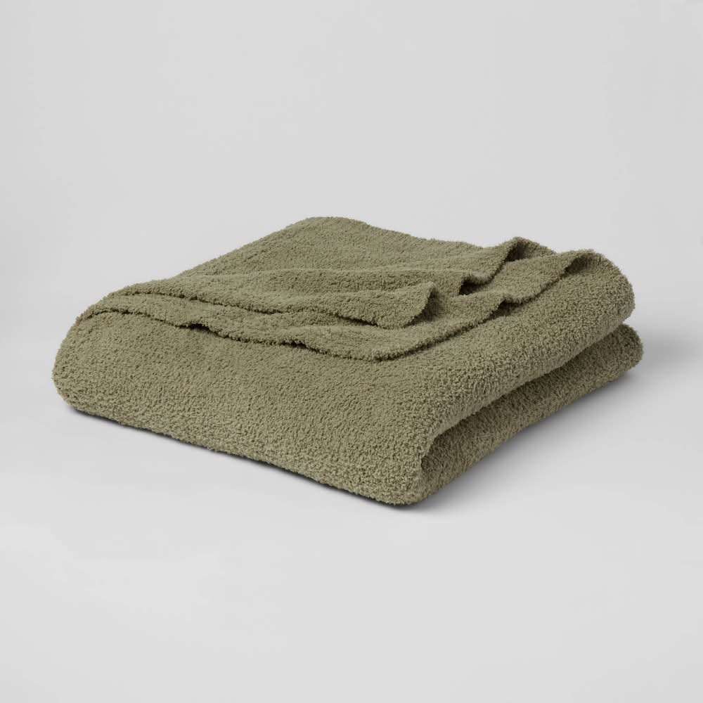 Threshold Cozy Chenille Bed Blanket, Full/Queen, Restful Green