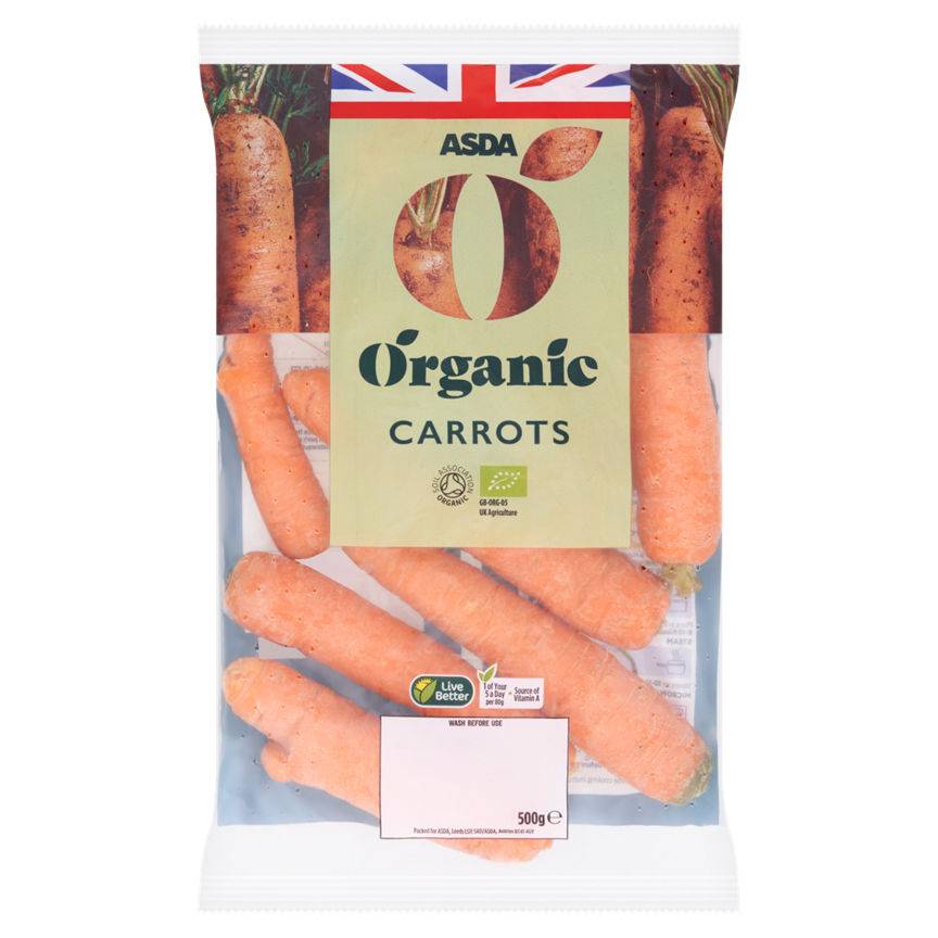 Asda Organic Carrots 500g