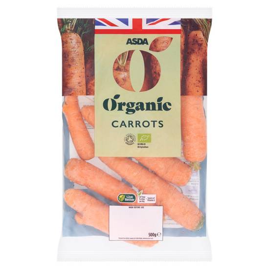 ASDA Grower's Selection Organic Carrots 500G