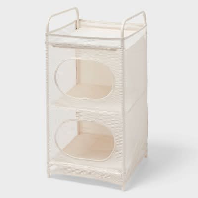 Brightroom 2 Tier Flexible Tower Storage Ivory