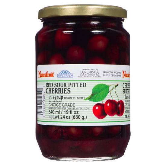 Nutrafruit Red Sour Pitted Cherries in Syrup (540 ml)
