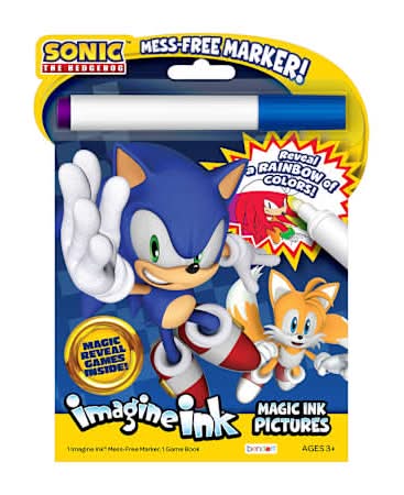 Imagine Ink® Magic Ink Pictures Mess-Free Coloring Book Sonic
