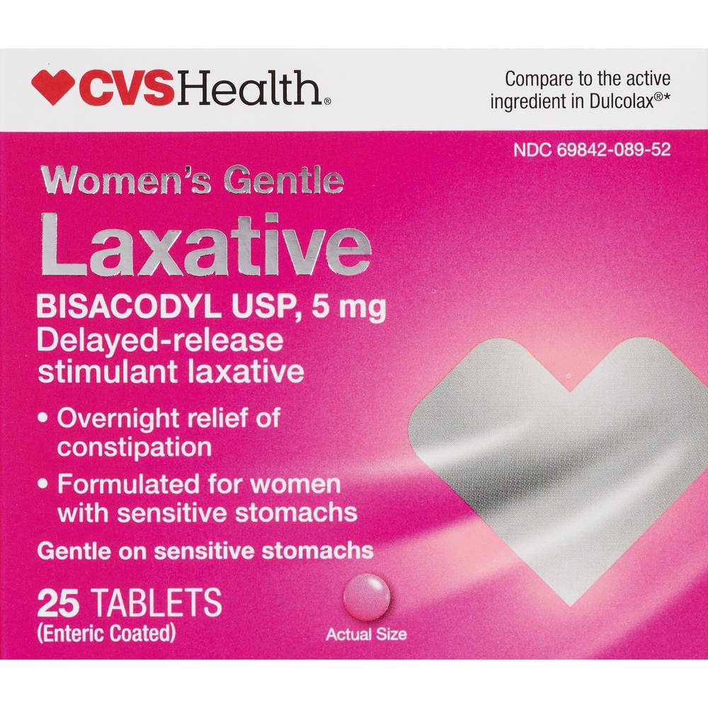 Cvs Health Women'S Gentle Laxative Delayed Release Tablets, 25 Ct