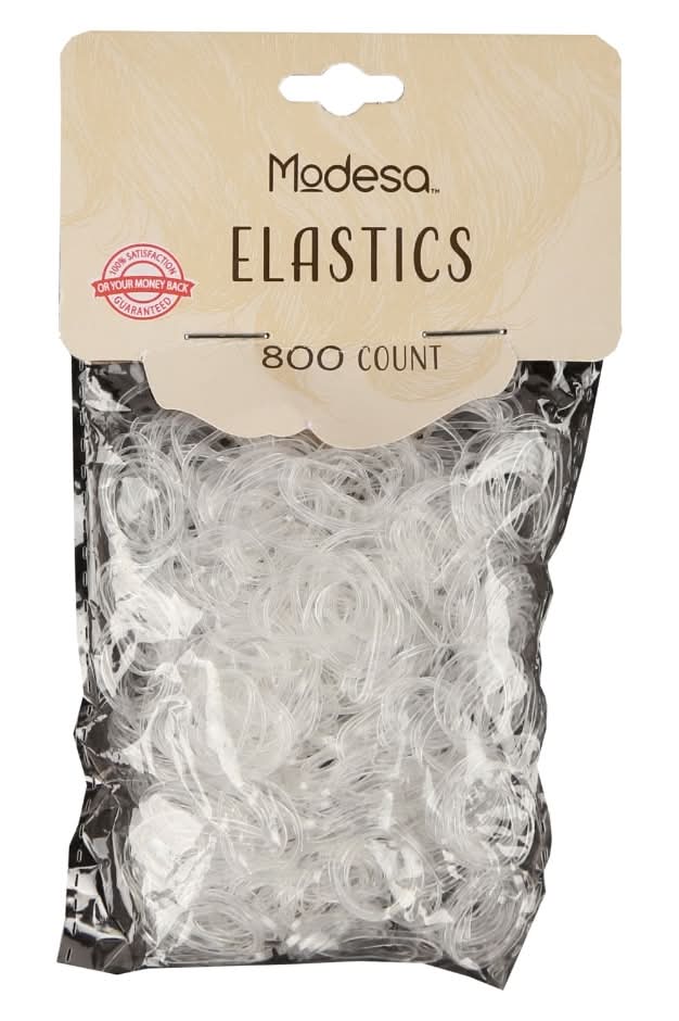 Modesa Hair Elastics, Clear (800 ct)