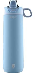 POGO GEAR ACTIVE Stainless Steel Water Bottle, 18 oz., Frost (488-0900-020-6)