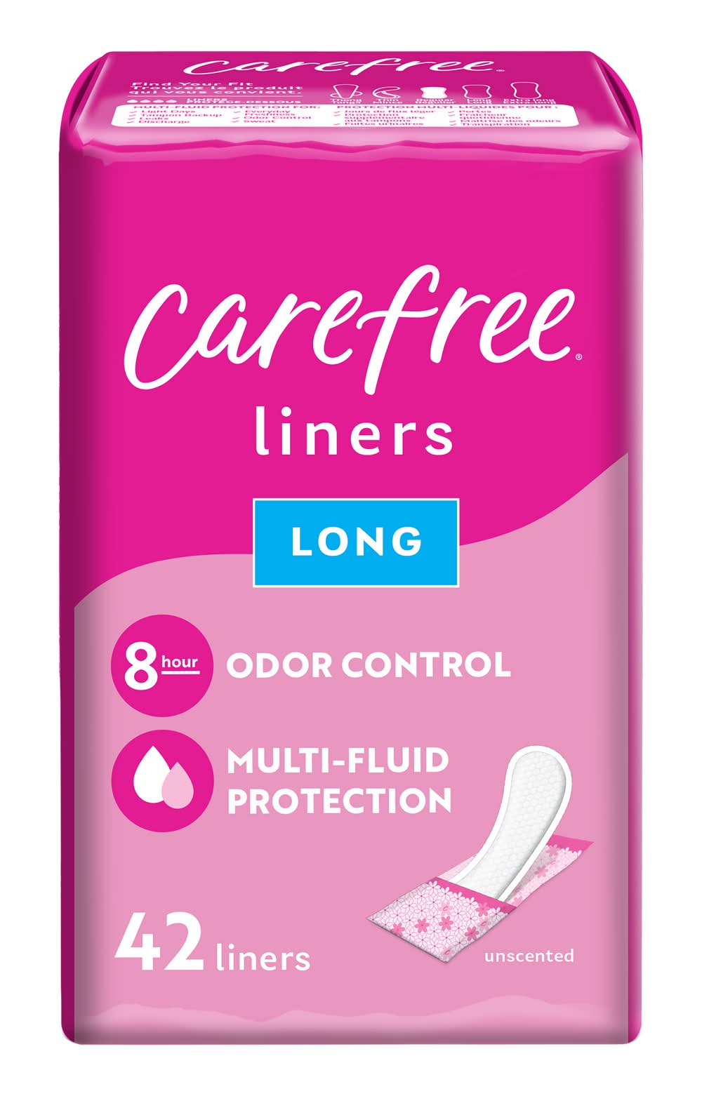 Carefree Long Pantiliners (3.2 oz, 42 ct)