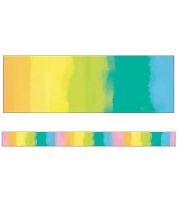 Carson-Dellosa Watercolor Straight Bulletin Board Borders (12 ct)