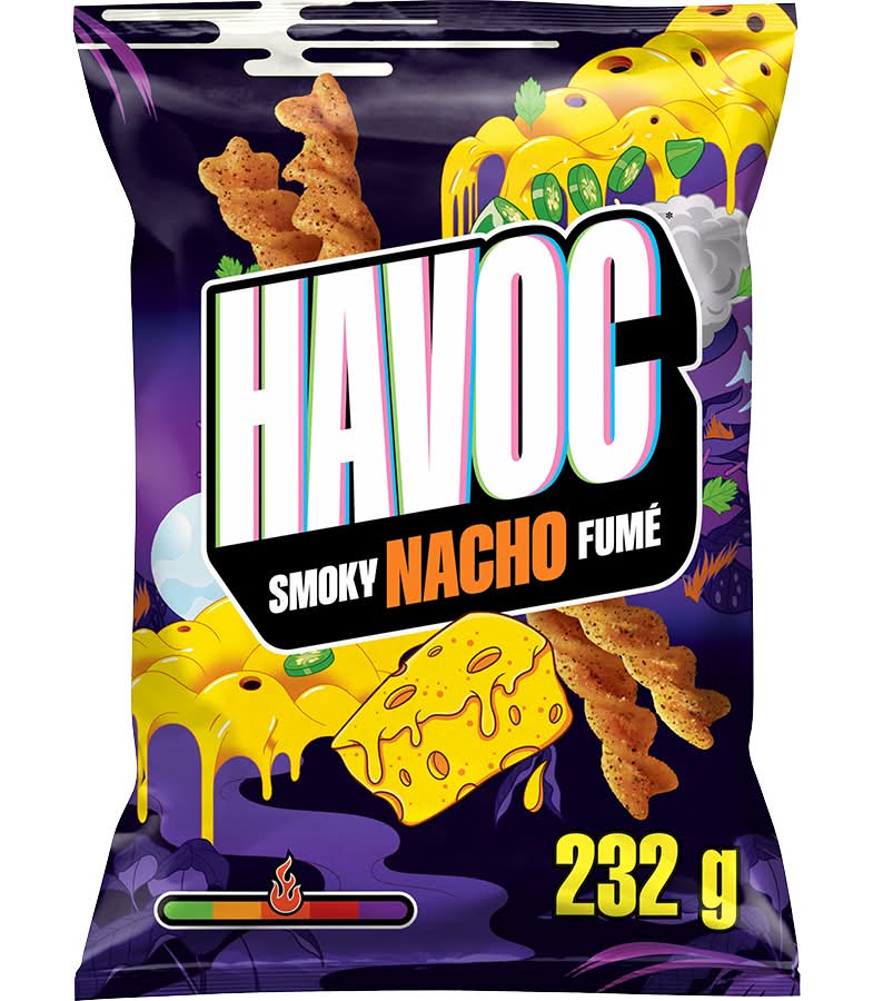 Havoc Twisted Corn Chips, Smoky Nacho Fume (232 g)