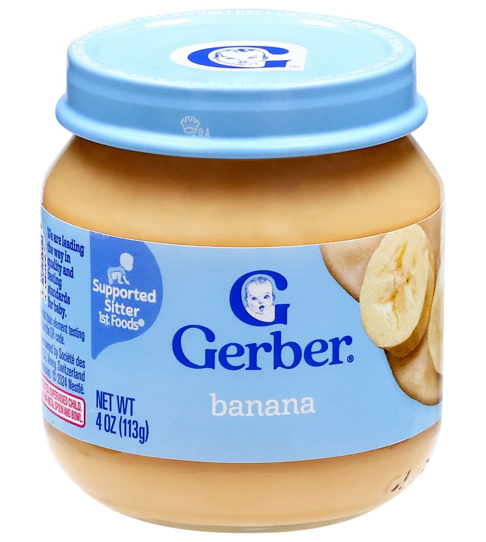 Gerber Natural Banana With Vitamin C Baby Food (4 oz)