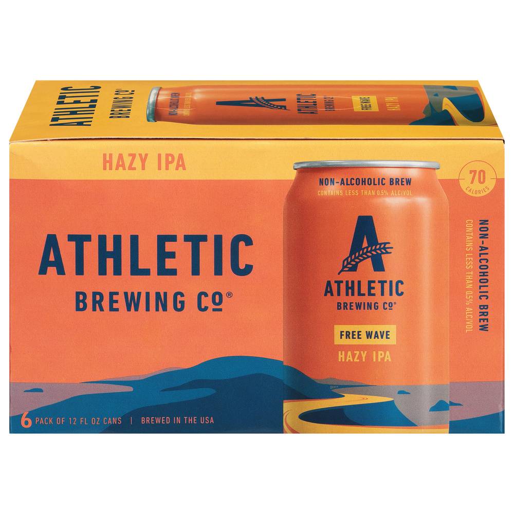 Athletic Brewing Co. Free Wave Hazy Ipa Beer (6 pack, 12 oz)