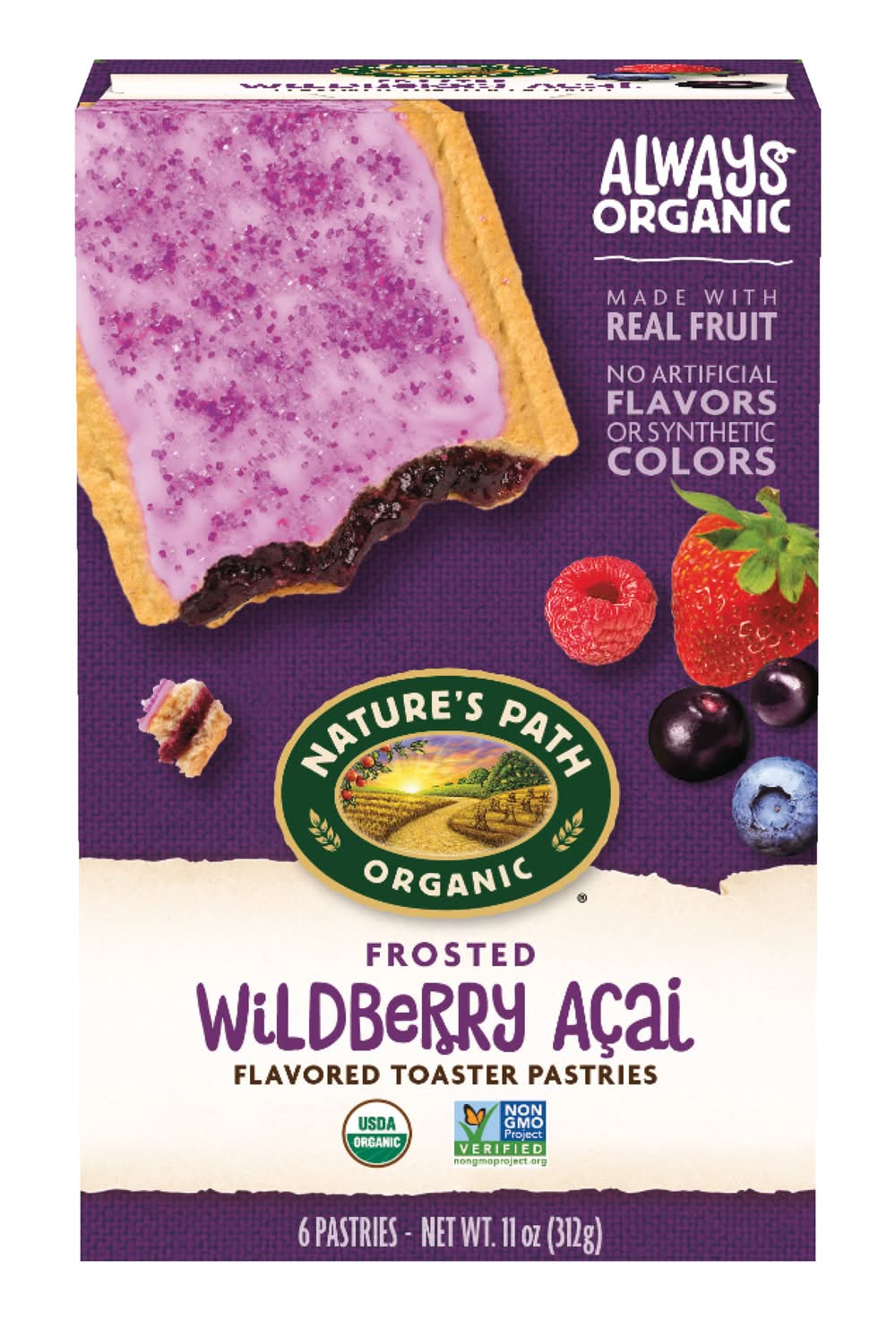 Nature's Path Frosted Wildberry Acai Toaster Pastries (11 oz)