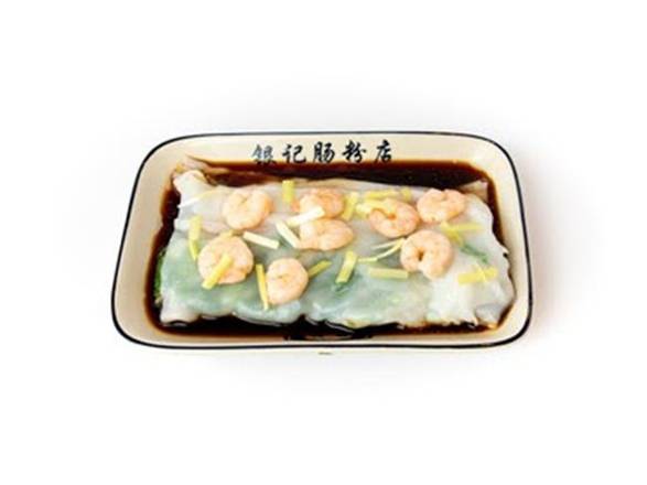 Shrimp w/Chives Rice Noodle Roll/韭黃鮮蝦腸粉 (醬油) R04