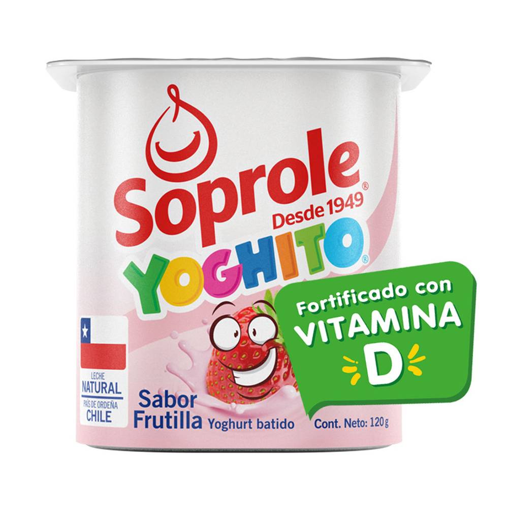 Soprole yoghito yoghurt batido sabor frutilla (pote 120 g)