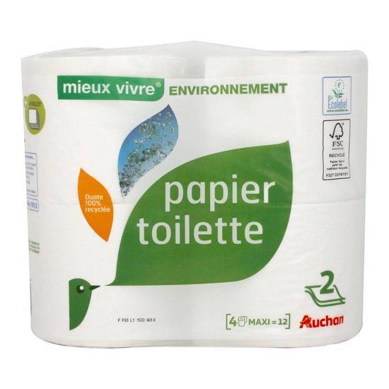 Papier toilette auchan x4