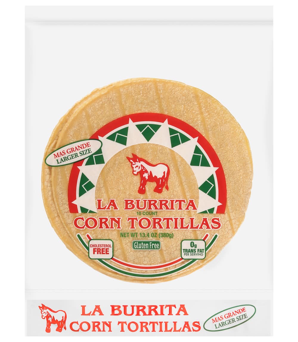 La Burrita Corn Tortillas, Larger (13.4 oz, 10 ct)