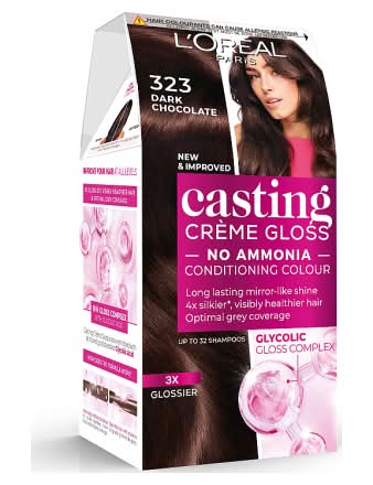 L'Oréal Casting Creme Gloss 323 Dark Chocolate Hair Dye (234g)