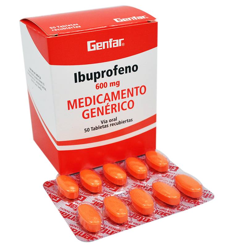 IBUPROFENO GENFAR TAB REC 600MG CAJ*50