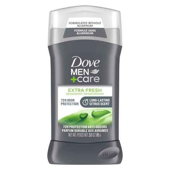 Dove Men+Care Aluminum Free 72-Hour Extra Fresh Antiperspirant & Deodorant Stick, Citrus, 3 OZ